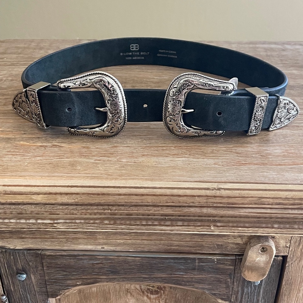 Free people double buckle leather belt
